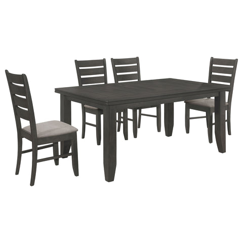 Carisi 5-piece Rectangular Dining Table Set Dark GreyDark Grey