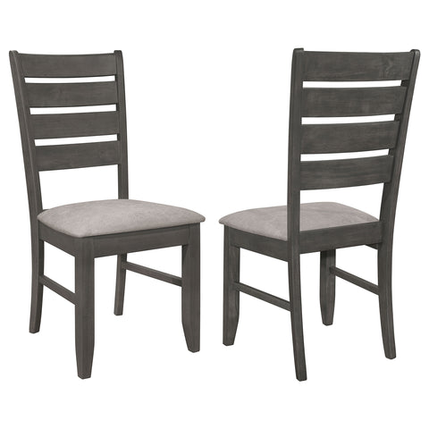 Carisi Wood Dining Side Chair Dark Grey (Set of 2)Dark Grey