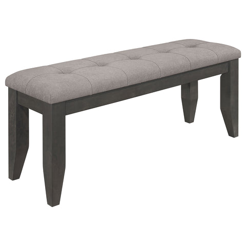 Carisi Fabric Upholstered Wood Dining Bench Dark GreyDark Grey