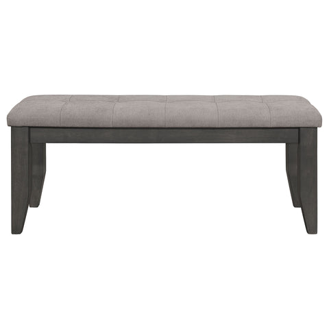 Carisi Fabric Upholstered Wood Dining Bench Dark GreyDark Grey