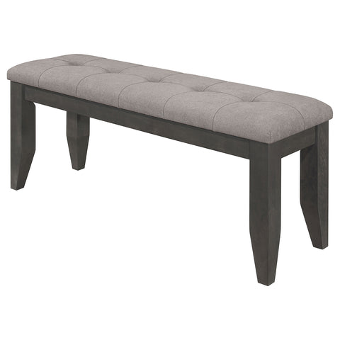 Carisi Fabric Upholstered Wood Dining Bench Dark GreyDark Grey