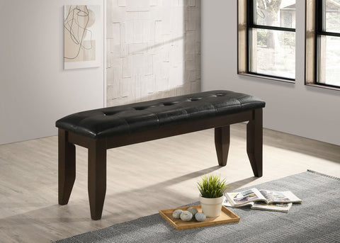Carisi Leatherette Upholstered Wood Dining Bench CappuccinoCappuccino