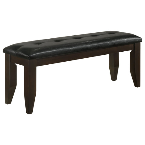 Carisi Leatherette Upholstered Wood Dining Bench CappuccinoCappuccino