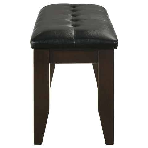 Carisi Leatherette Upholstered Wood Dining Bench CappuccinoCappuccino