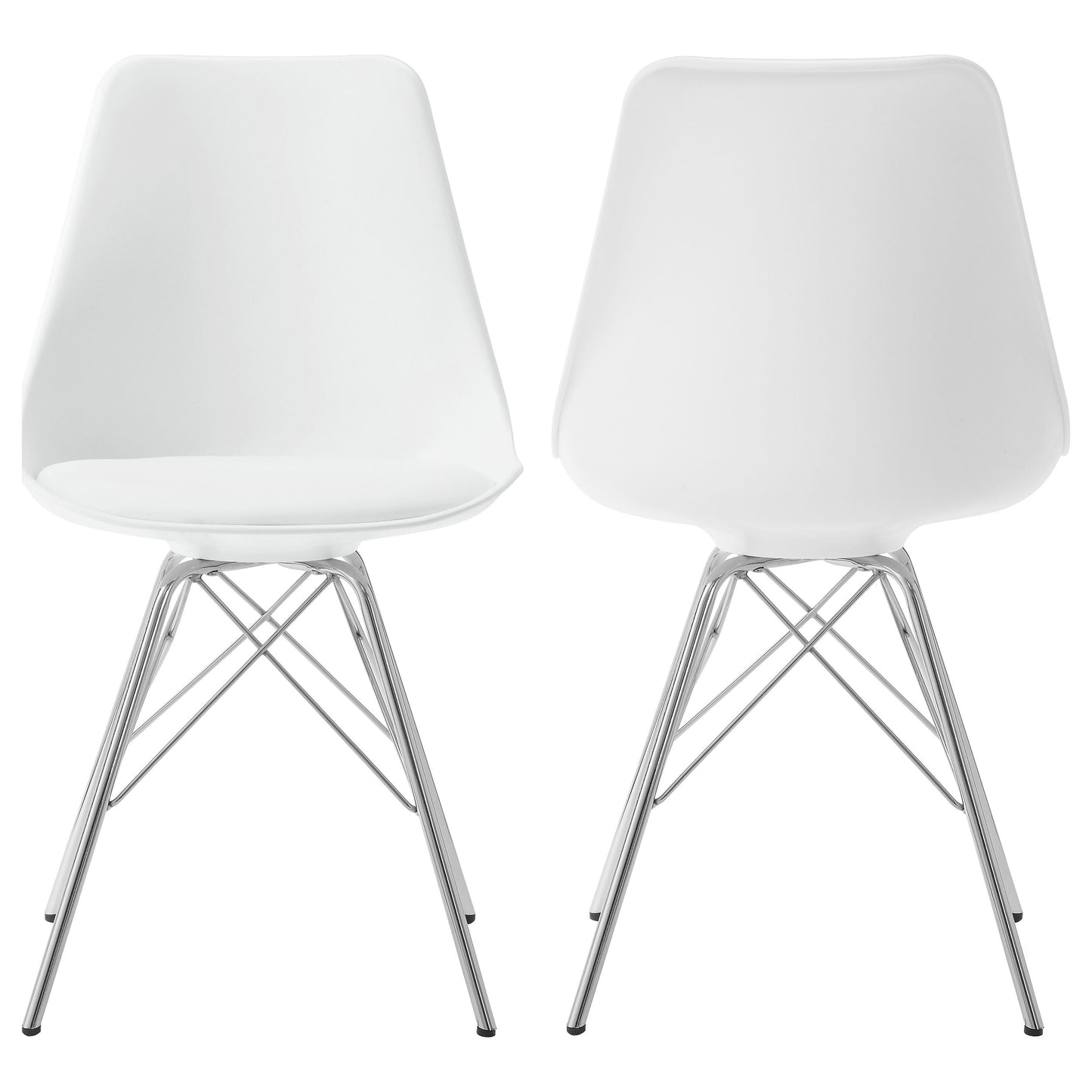 trofello polypropylene dining side chair white (set of 2)white