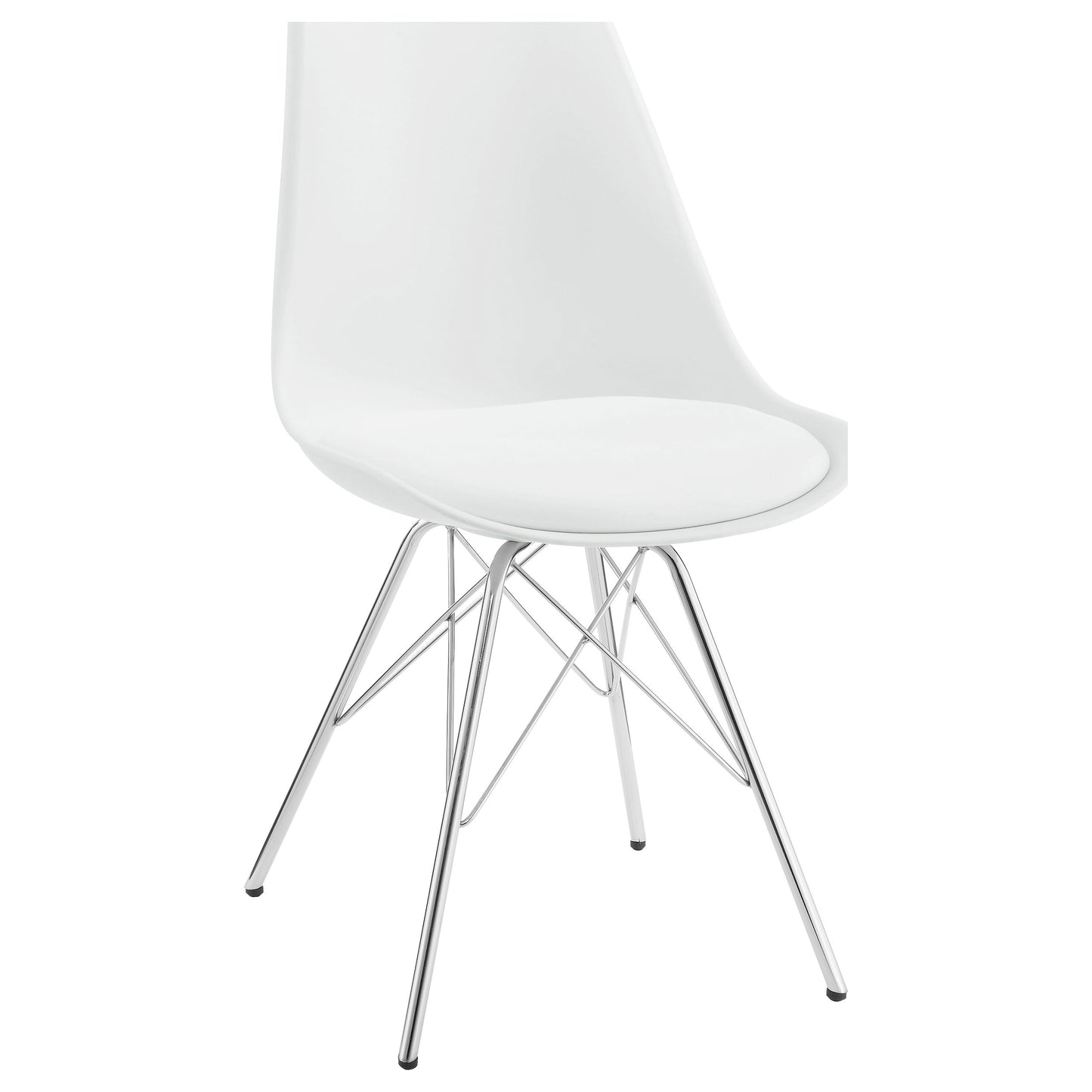 trofello polypropylene dining side chair white (set of 2)white