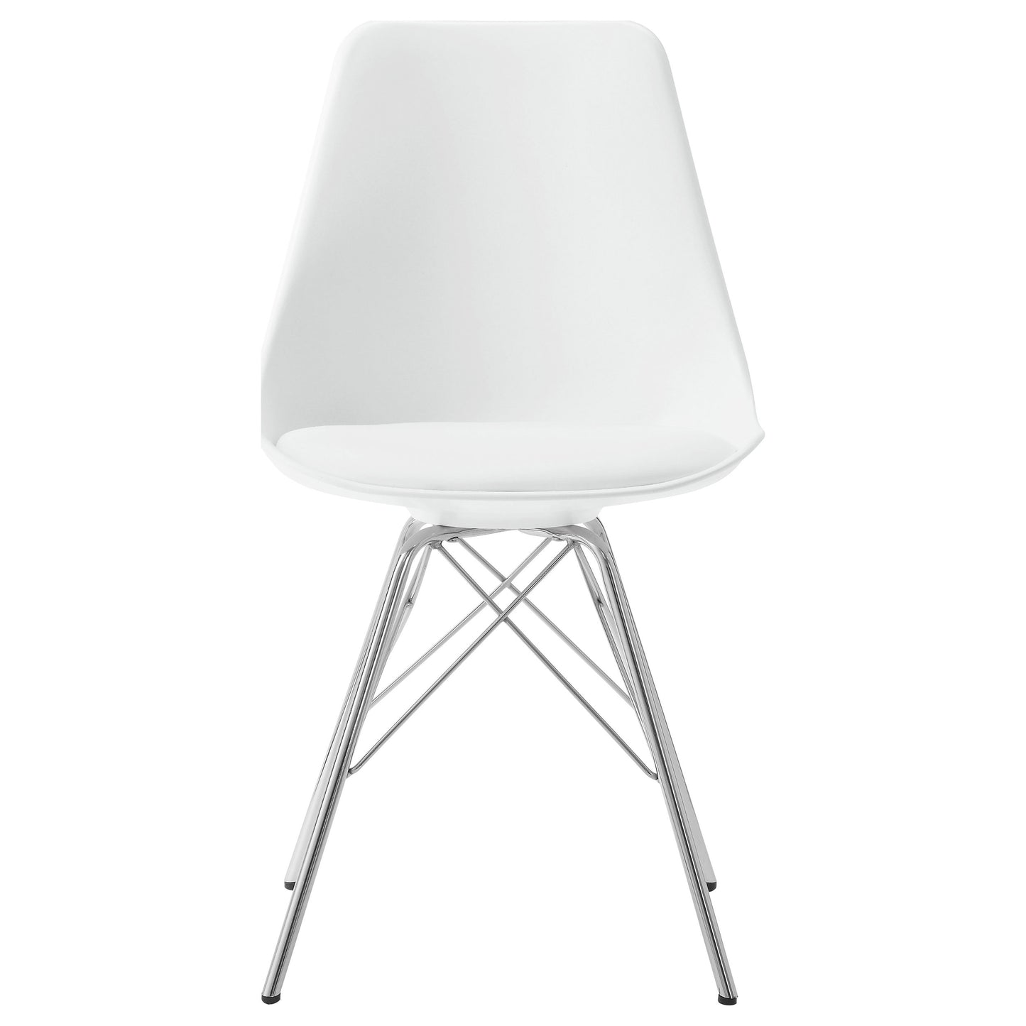 trofello polypropylene dining side chair white (set of 2)white