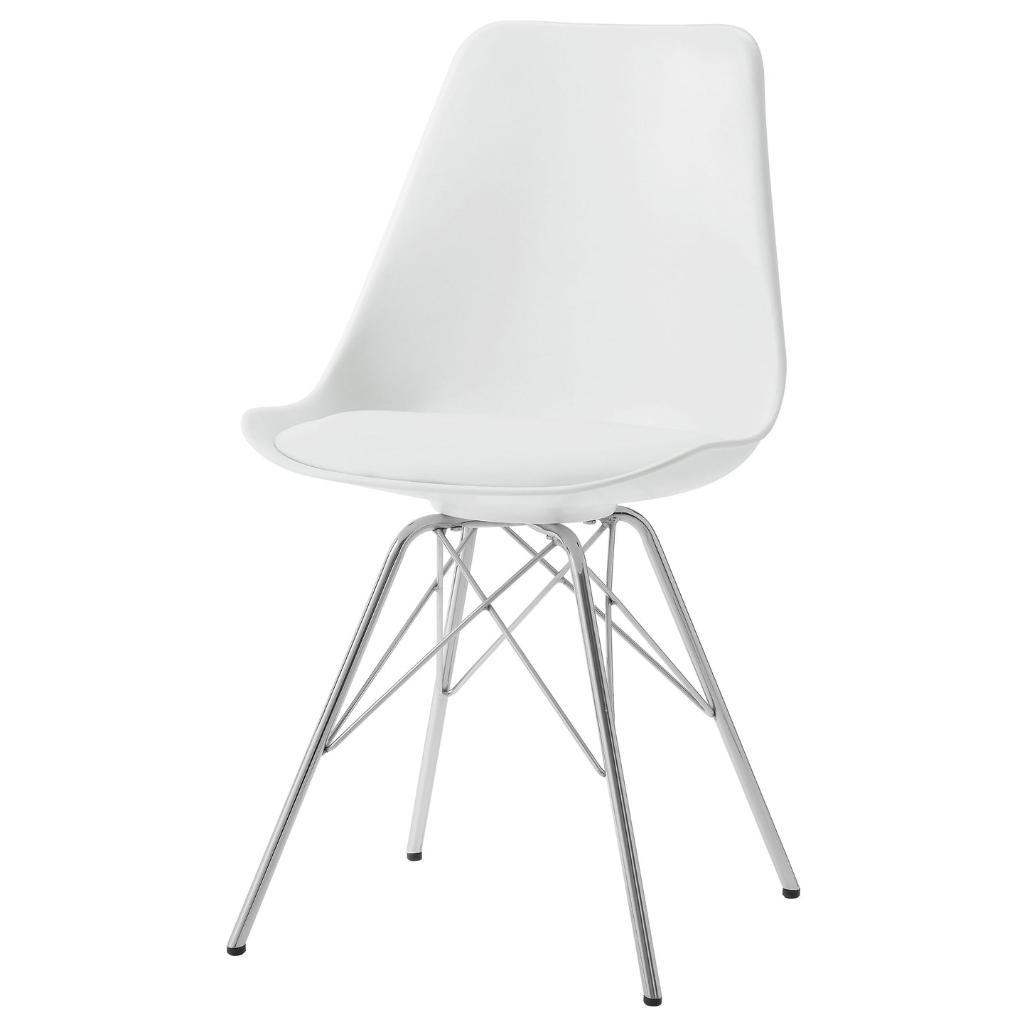 trofello polypropylene dining side chair white (set of 2)white