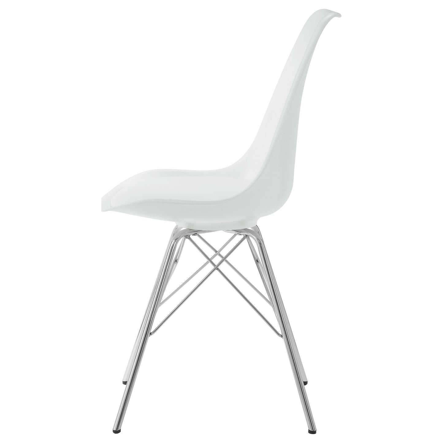 trofello polypropylene dining side chair white (set of 2)white