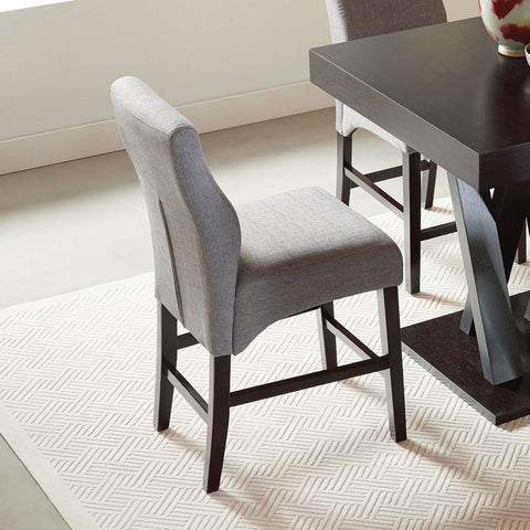 Miguel Fabric Upholstered Counter Chair Grey (Set of 2)Grey
