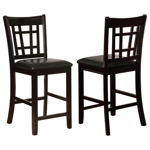 Simmons Wood Counter Chair Black and Espresso (Set of 2)Black / Espresso