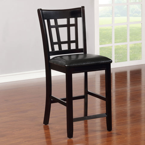 Simmons Wood Counter Chair Black and Espresso (Set of 2)Black / Espresso