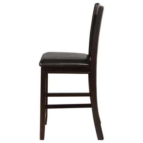 Simmons Wood Counter Chair Black and Espresso (Set of 2)Black / Espresso