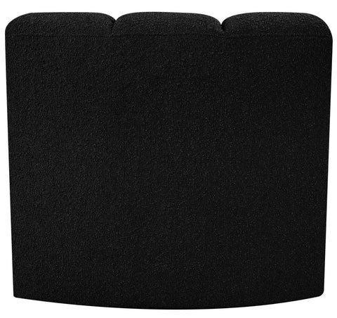 Yara Boucle Fabric Upholstered Curved Corner Chair, 1 Piece