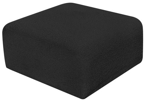 Briar Black Boucle Fabric Upholstered Modular Ottoman, 1 Piece