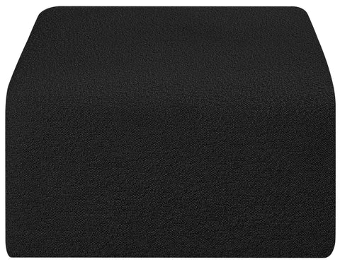 Briar Black Boucle Fabric Upholstered Modular Ottoman, 1 Piece
