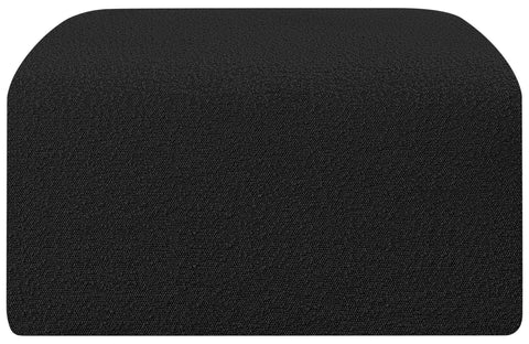 Briar Black Boucle Fabric Upholstered Modular Ottoman, 1 Piece