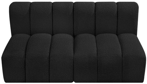 Briar Black 60 Boucle Fabric Upholstered Modular Sectional , 2-Piece (Style 1)