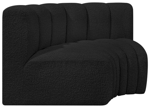 Briar Black 60 Boucle Fabric Upholstered Modular Sectional , 2-Piece (Style 2)