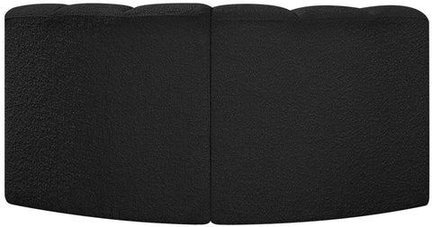 Briar Black 60 Boucle Fabric Upholstered Modular Sectional , 2-Piece (Style 2)