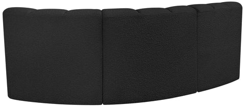 Briar Black 84 Boucle Fabric Upholstered Modular Sectional, 3-Piece