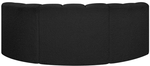 Briar Black 80 Boucle Fabric Upholstered Modular Sectional, 3-Piece