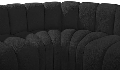 Zara Black Boucle Fabric Modular Sofa S3C