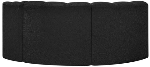 Briar Black 70 Boucle Fabric Upholstered Modular Sectional, 3-Piece