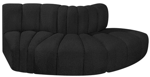 Briar Black 77 Boucle Fabric Upholstered Modular Sectional, 3-Piece