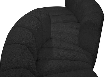 Zara Black Boucle Fabric Modular Sofa S4A