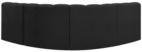 Briar Black 103 Boucle Fabric Upholstered Modular Sectional, 4-Piece