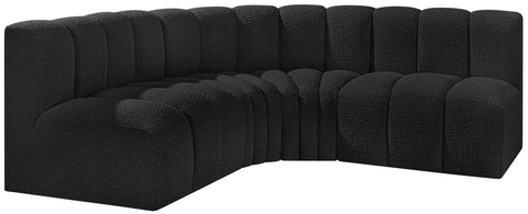Briar Black 103 Boucle Fabric Upholstered Modular Sectional, 4-Piece