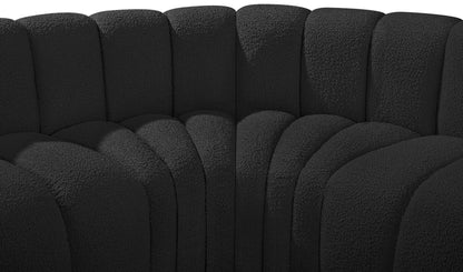 Zara Black Boucle Fabric Modular Sofa S4C