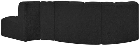 Briar Black 104 Boucle Fabric Upholstered Modular Sectional, 4-Piece