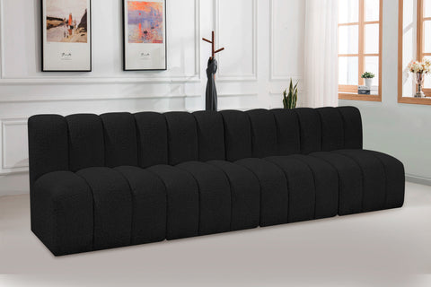 Briar Black 119 Boucle Fabric Upholstered Modular Sectional, 4-Piece