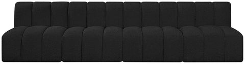 Briar Black 119 Boucle Fabric Upholstered Modular Sectional, 4-Piece