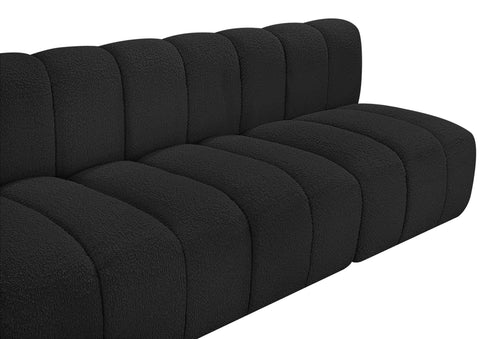 Briar Black 119 Boucle Fabric Upholstered Modular Sectional, 4-Piece