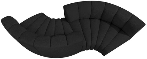 Briar Black 102 Boucle Fabric Upholstered Modular Sectional, 4-Piece