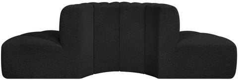 Briar Black 90 Boucle Fabric Upholstered Modular Sectional, 4-Piece