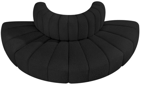 Briar Black 90 Boucle Fabric Upholstered Modular Sectional, 4-Piece