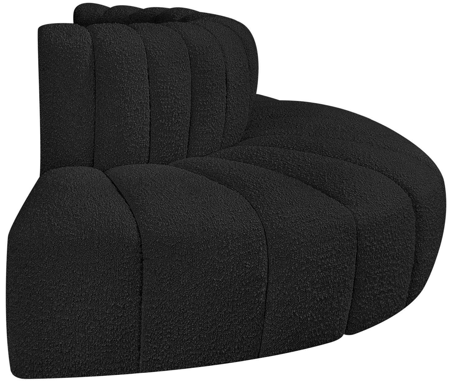 zara black boucle fabric modular sofa s4g