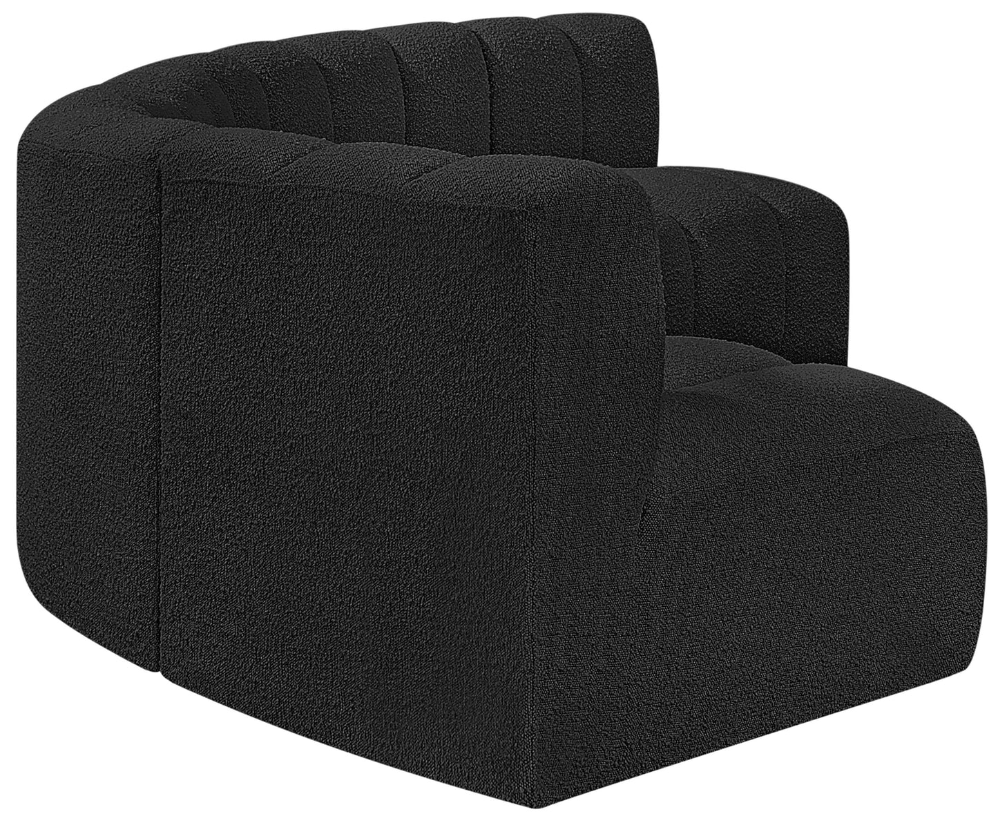 zara black boucle fabric modular sofa s5a