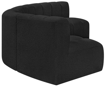 Zara Black Boucle Fabric Modular Sofa S5A