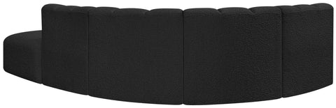 Briar Black 127 Boucle Fabric Upholstered Modular Sectional, 5-Piece
