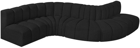 Yara 145" Boucle Fabric Upholstered Sectional, 6-Piece