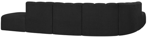 Briar Black 172 Boucle Fabric Upholstered Modular Sectional, 7-Piece