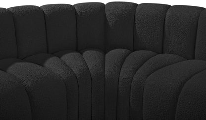 Zara Black Boucle Fabric Modular Sofa S7B