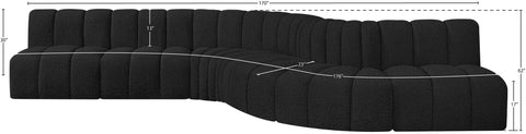 Yara 170" Boucle Fabric Upholstered Sectional, 7-Piece