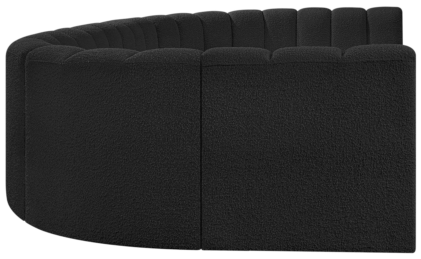 zara black boucle fabric modular sofa s8a