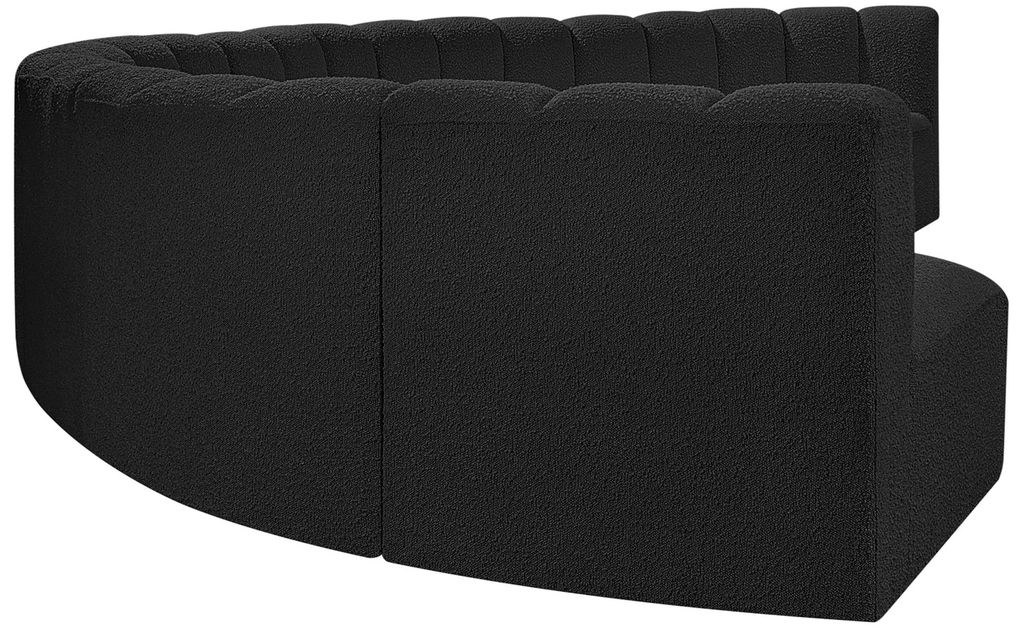 zara black boucle fabric modular sofa s8b